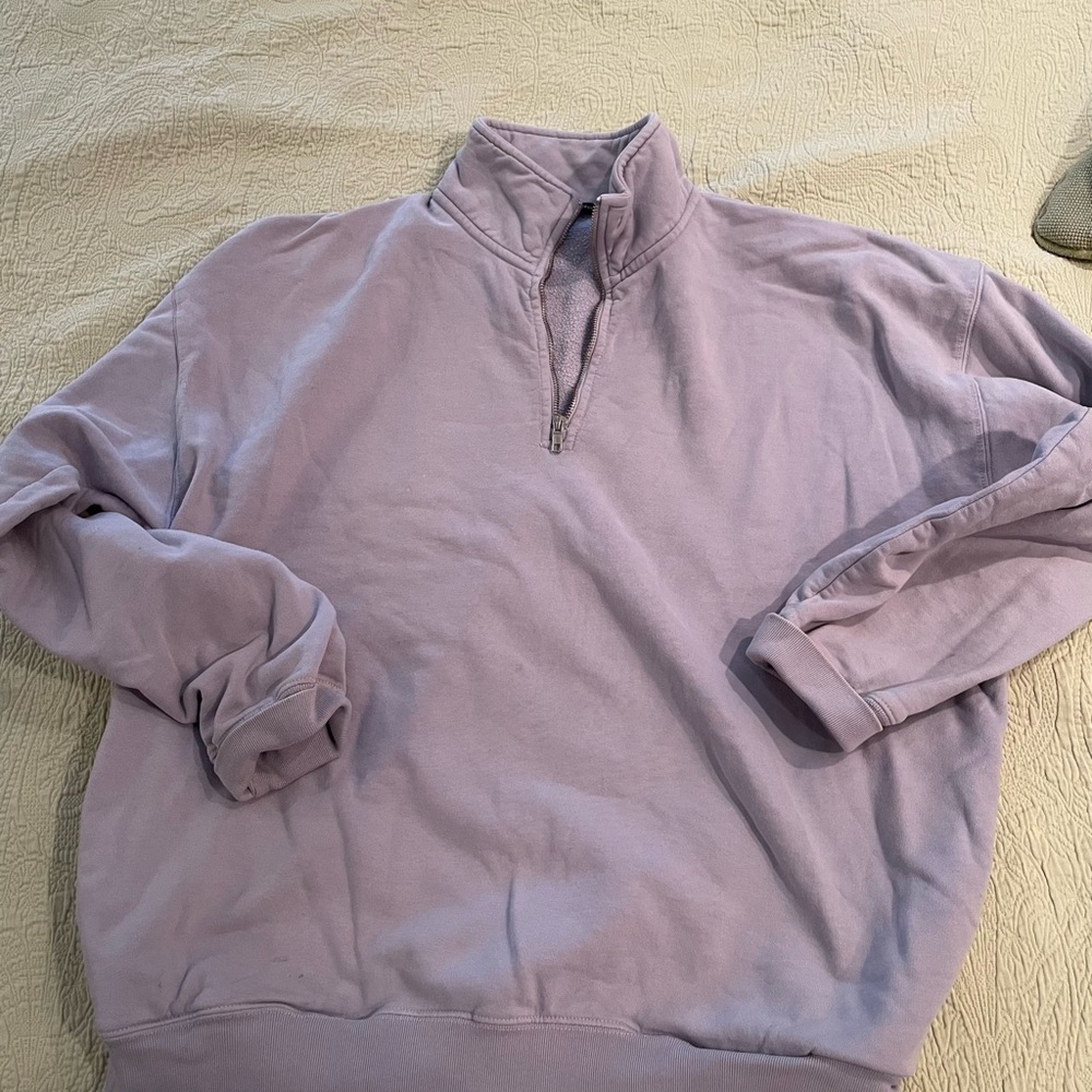 Brandy Melville Purple Zip Up Sweater